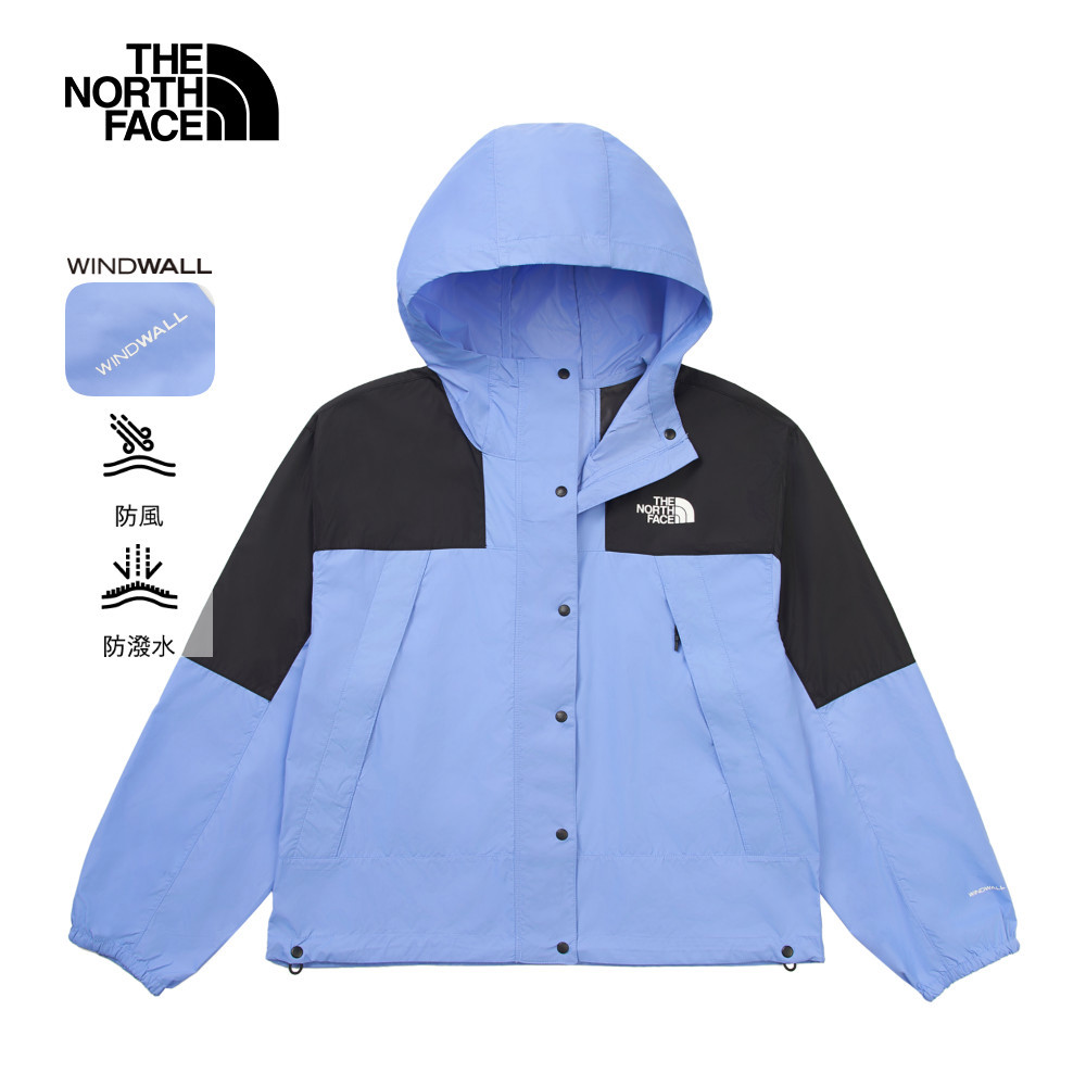 【10/25 00點週末限定】The North Face北面女款藍色DWR防潑水防風外套｜8DG