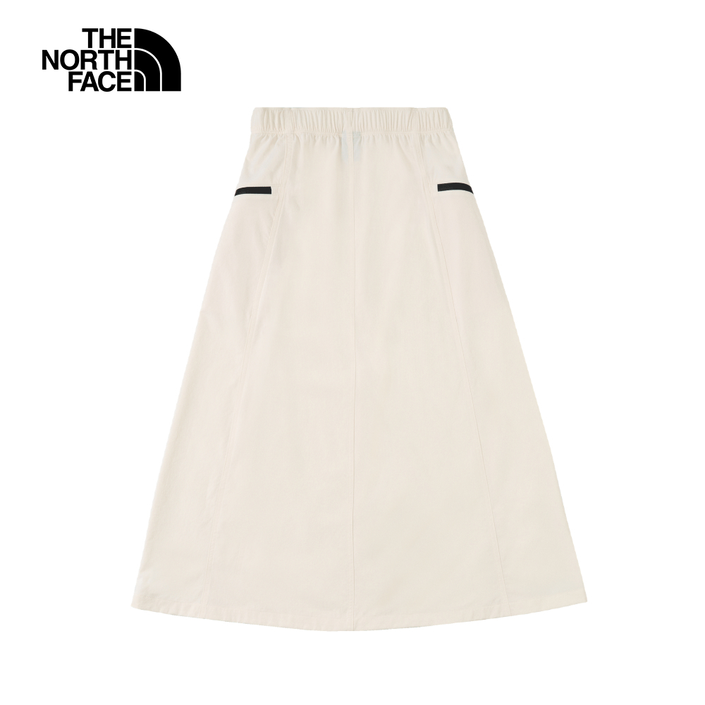 【10/27 00點限時搶購】The North Face北面女款米白色DWR防潑水長裙｜8DGTQLI