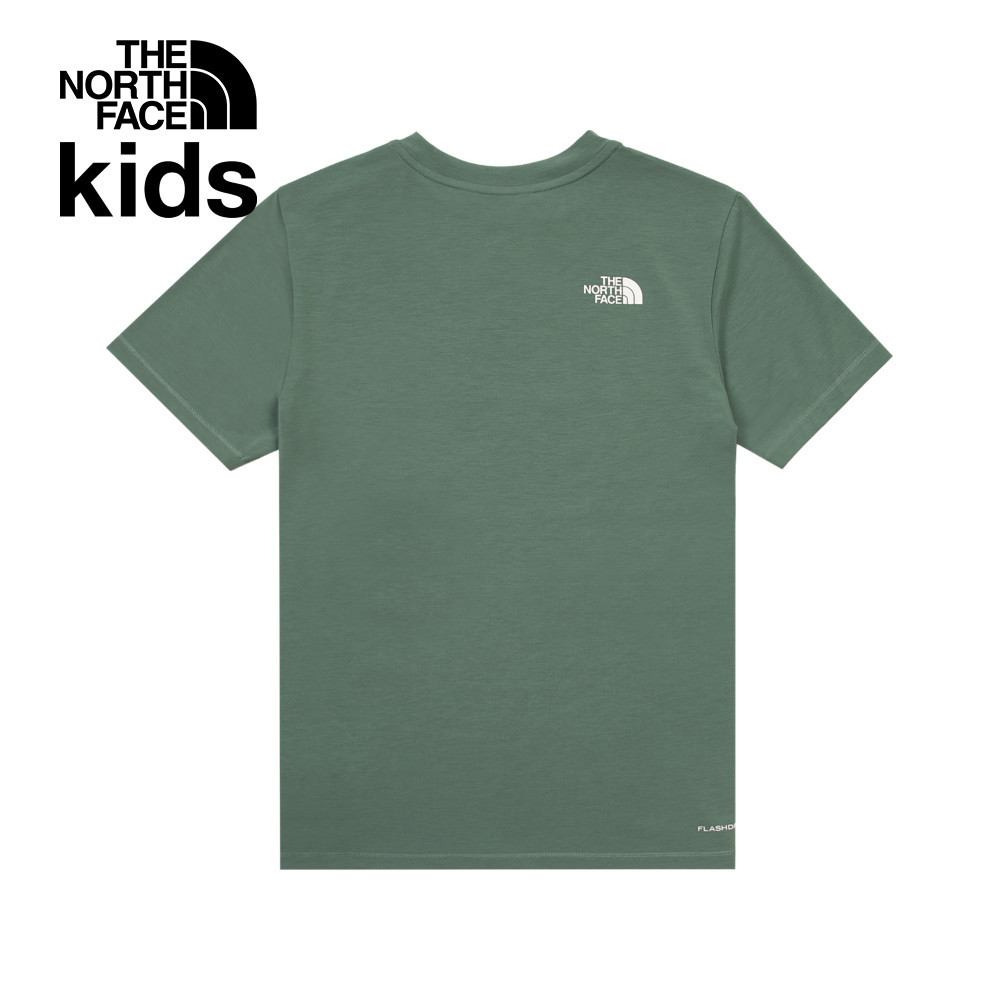 【10/25 12點週末限定】The North Face北面兒童綠色吸濕排汗大尺寸印花短袖T恤｜8AN8HCH