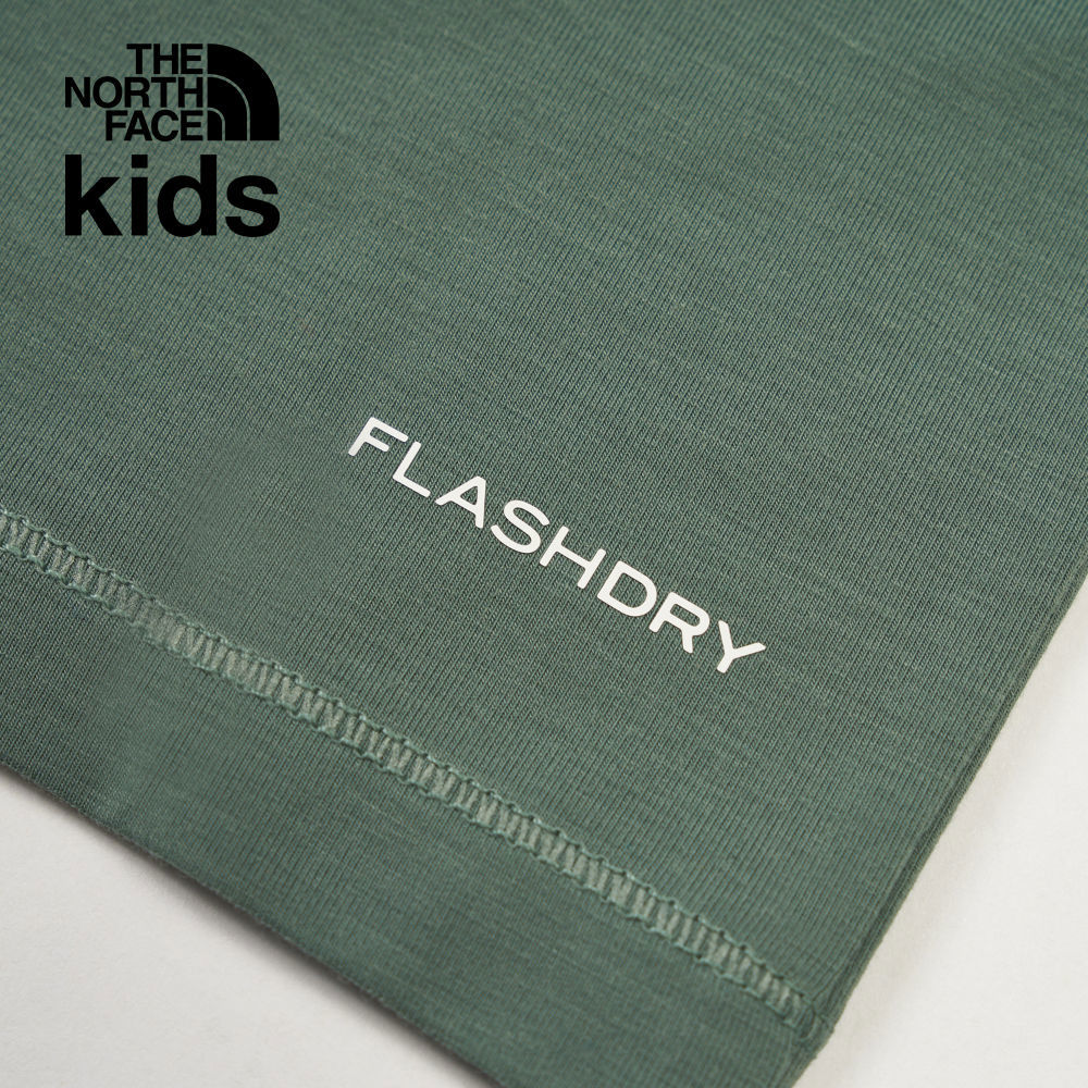 【10/25 12點週末限定】The North Face北面兒童綠色吸濕排汗大尺寸印花短袖T恤｜8AN8HCH