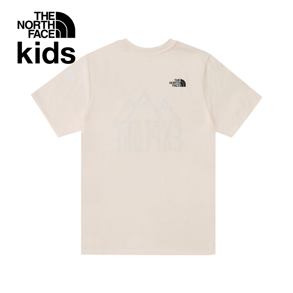【10/25 12點週末限定】The North Face北面兒童米白色吸濕排汗大尺寸印花短袖T恤｜8AN8QLI