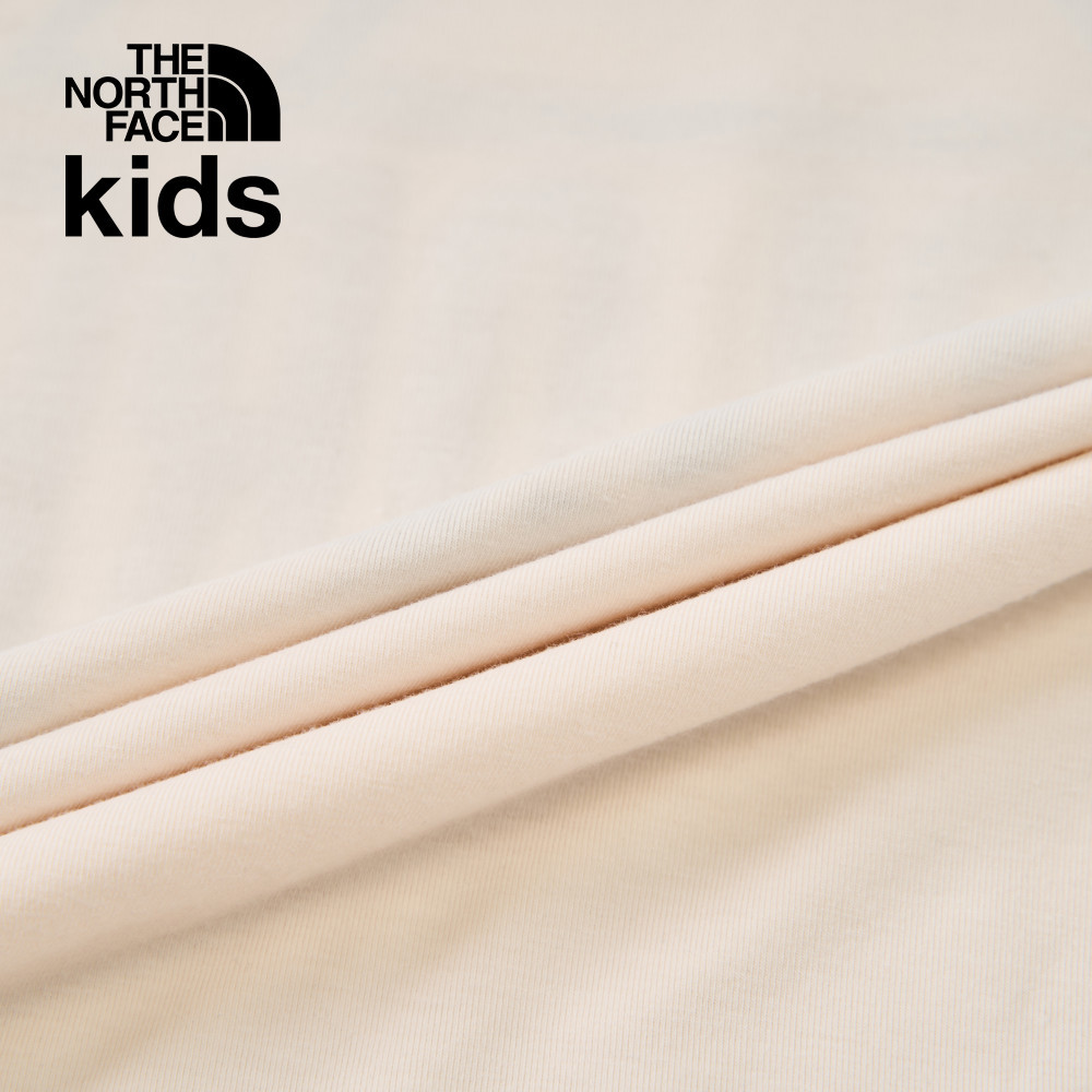 【10/25 12點週末限定】The North Face北面兒童米白色吸濕排汗大尺寸印花短袖T恤｜8AN8QLI