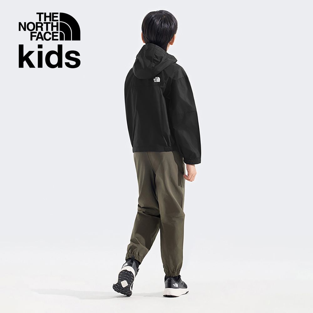 【10/26 12點限時搶購】The North Face北面兒童黑色DWR防潑水防風外套｜8B80JK3