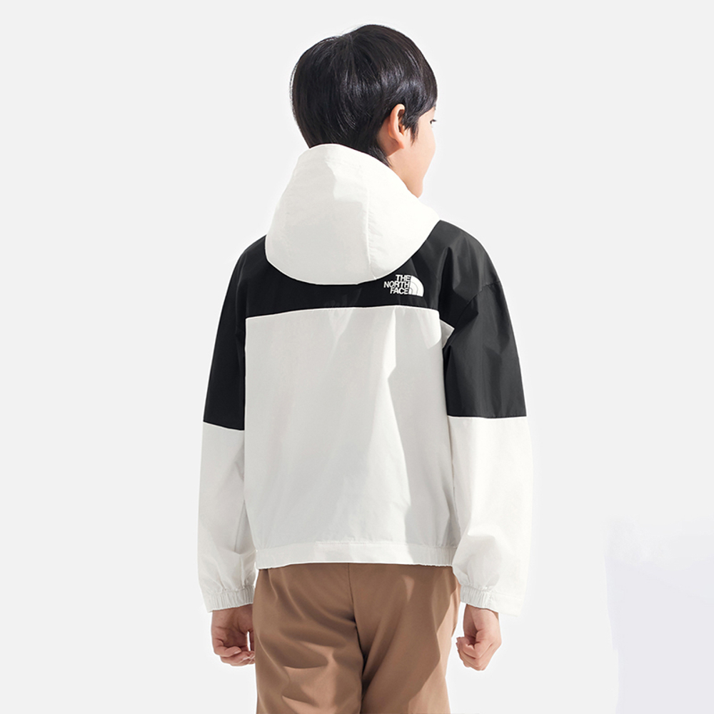【10/26 00點限時搶購】The North Face北面兒童米白色DWR防潑水防風外套｜8B80QLI