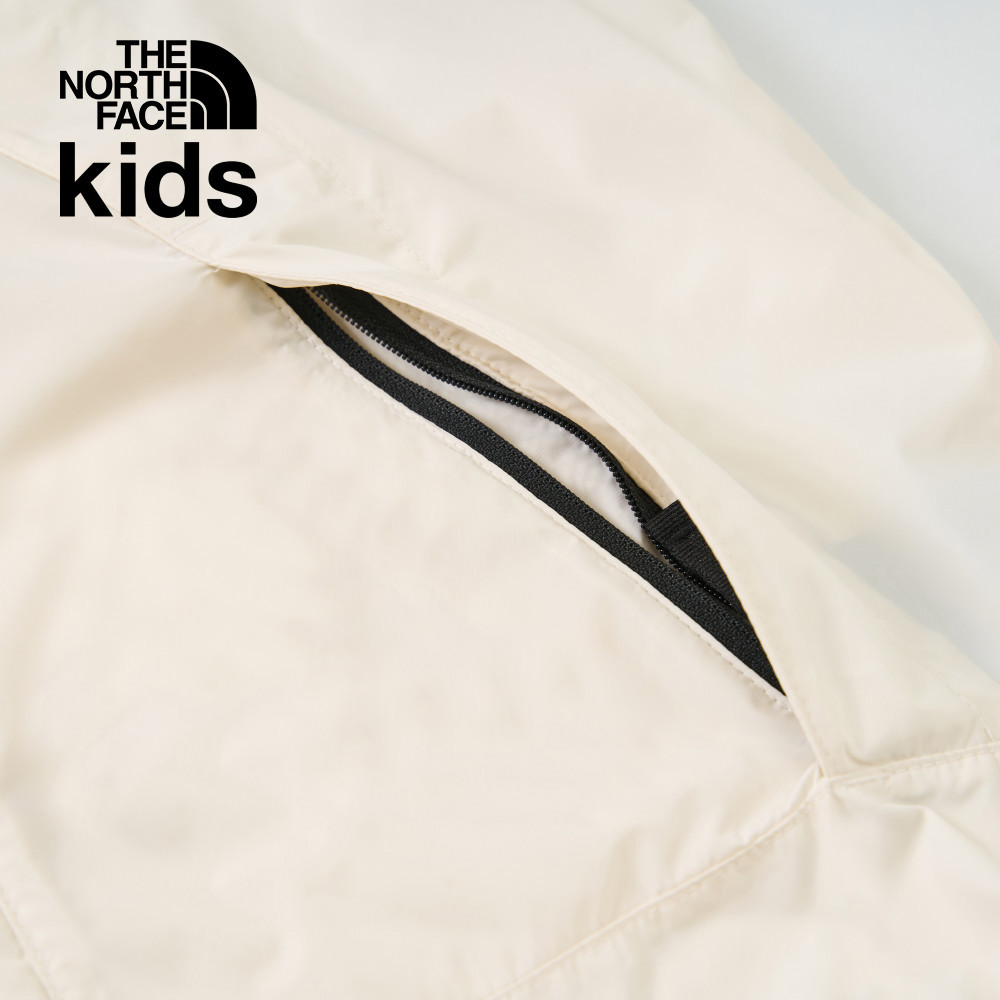 【10/26 00點限時搶購】The North Face北面兒童米白色DWR防潑水防風外套｜8B80QLI