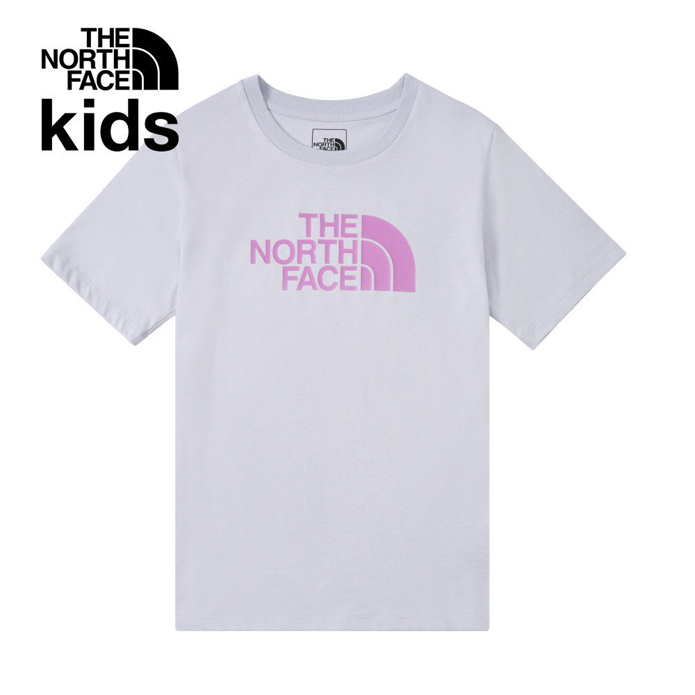 【10/25 12點週末限定】The North Face北面兒童灰色純棉經典品牌印花短袖T