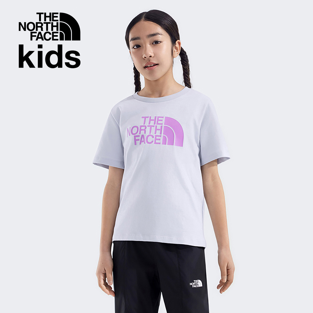 【10/25 12點週末限定】The North Face北面兒童灰色純棉經典品牌印花短袖T恤｜8DCP0TI