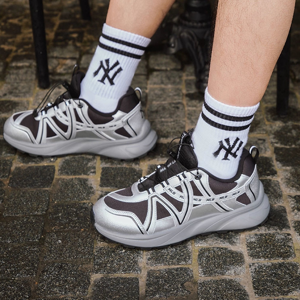 MLB 厚底老爹鞋 運動休閒鞋 Ground Chunky系列 紐約洋基隊 (3ASHG015N-50BKS)