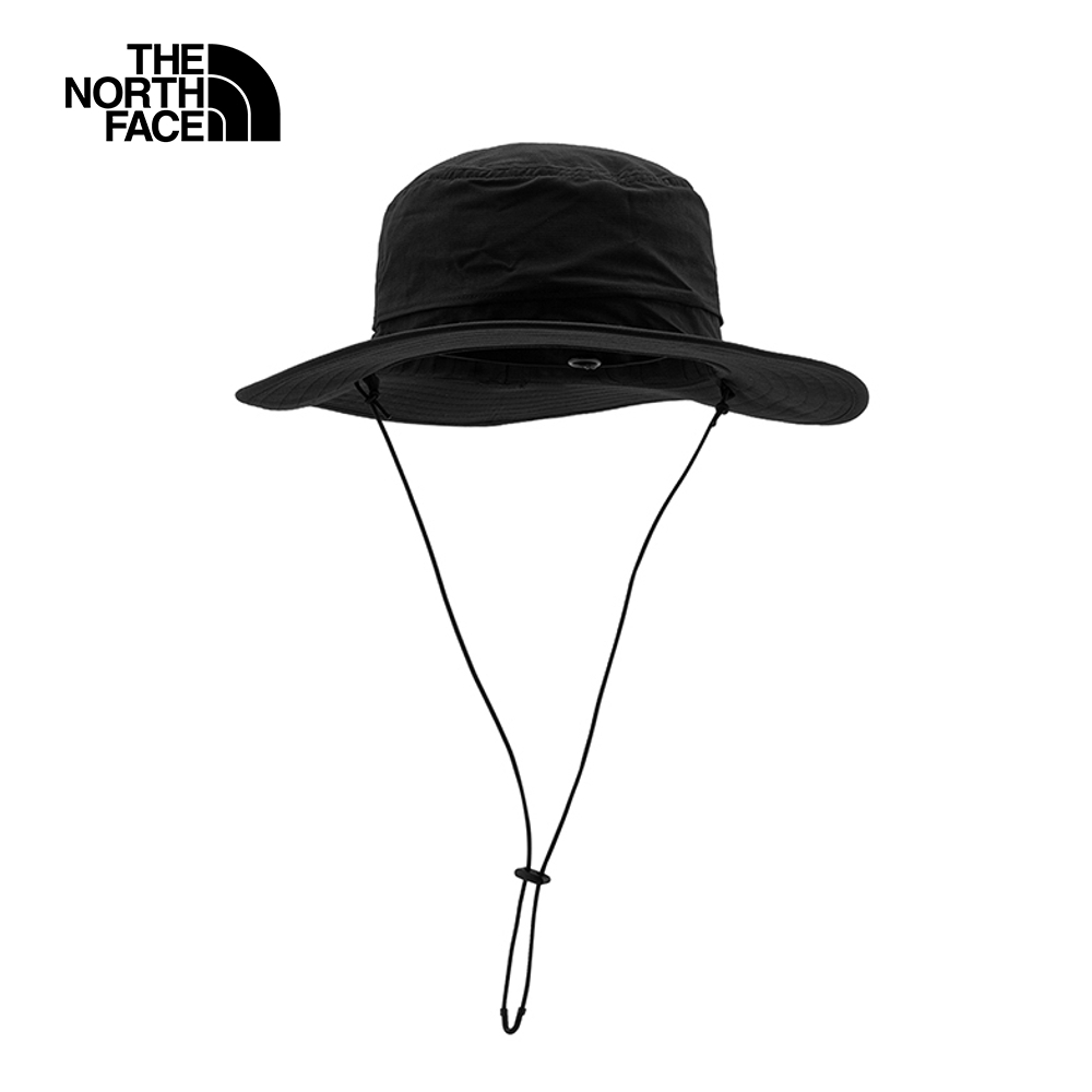 The North Face北面男女款黑色UPF防曬漁夫帽｜5FX6KY4