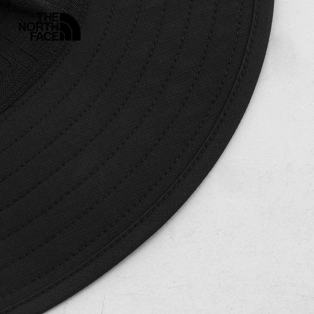 The North Face北面男女款黑色UPF防曬漁夫帽｜5FX6KY4