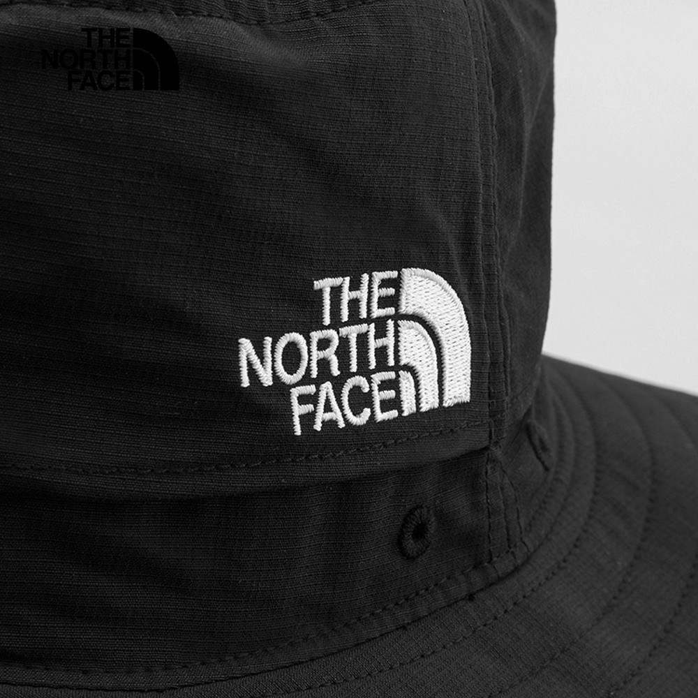 The North Face北面男女款黑色UPF防曬漁夫帽｜5FX6KY4