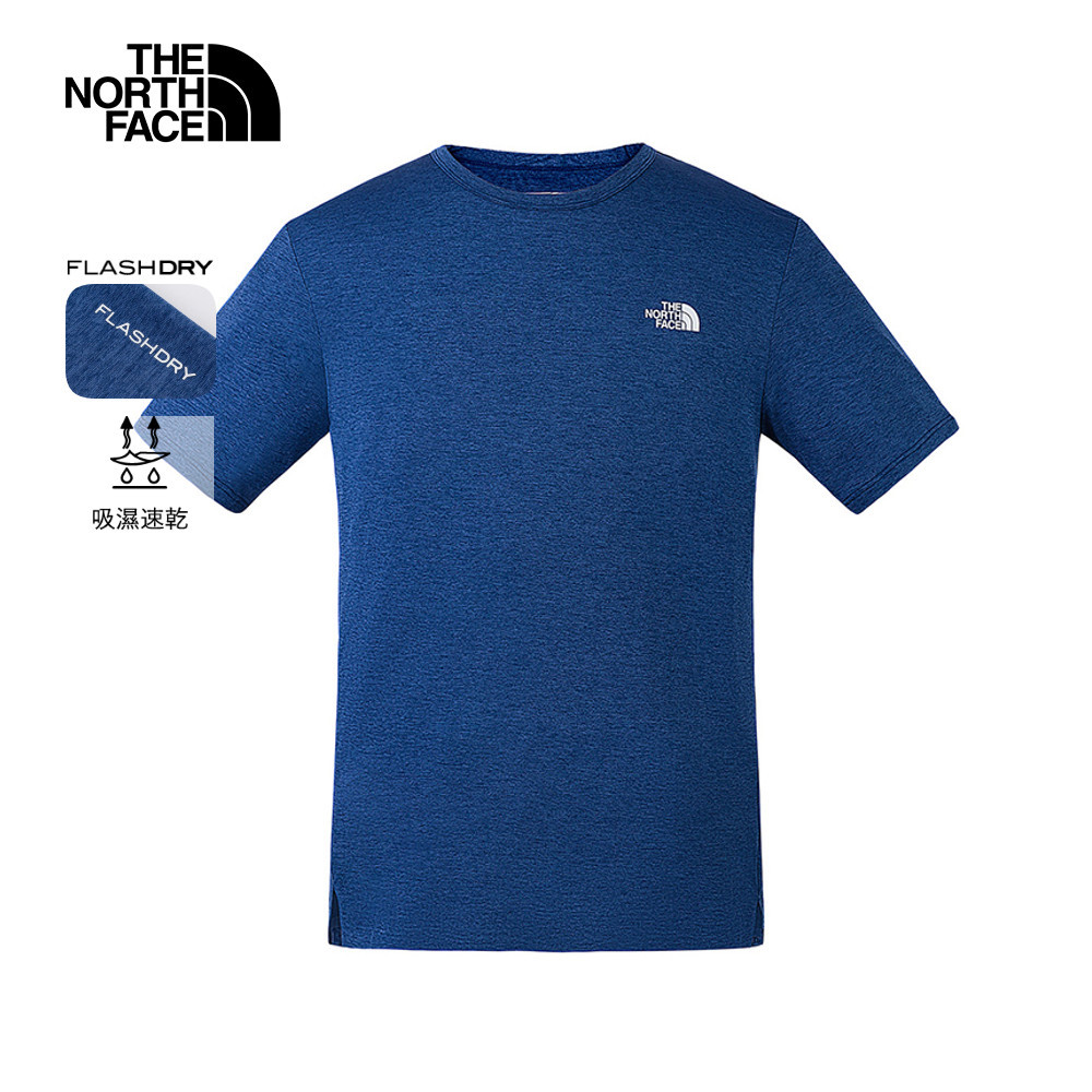 【10/26 00點限時搶購】The North Face北面男款藍色吸濕排汗短袖T恤｜8BYJD