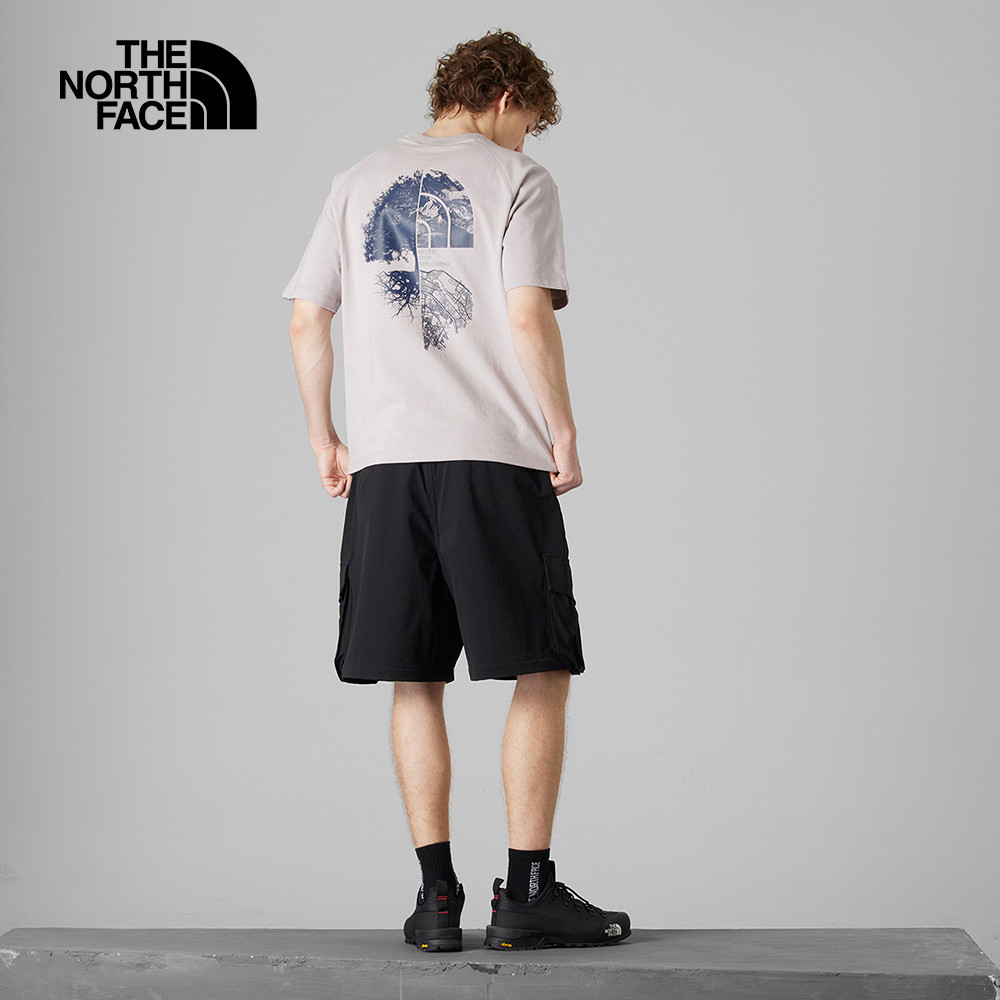 UE男款灰色純棉大尺寸印花短袖T恤｜8CKD1OA