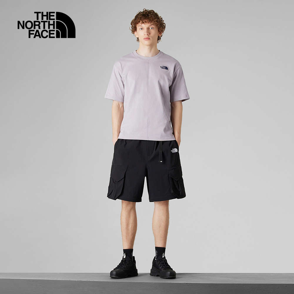 UE男款灰色純棉大尺寸印花短袖T恤｜8CKD1OA