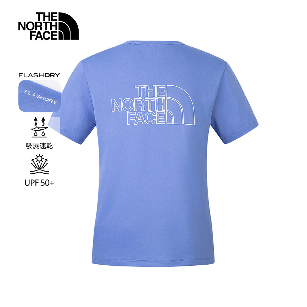 【10/26 12點限時搶購】The North Face北面女款藍色吸濕排汗短袖T恤｜8CYX0