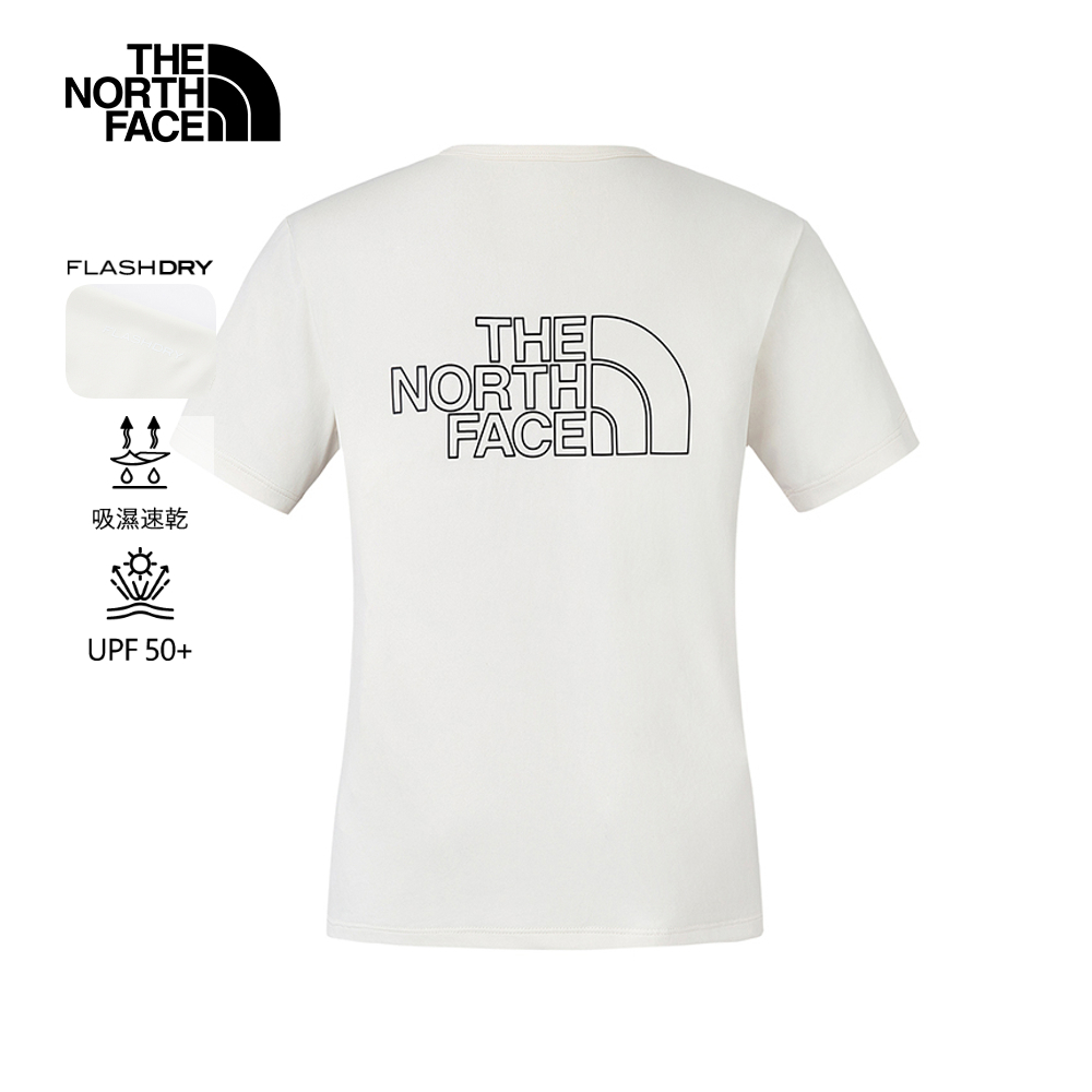 【10/26 00點限時搶購】The North Face北面女款米白色吸濕排汗短袖T恤｜8CY
