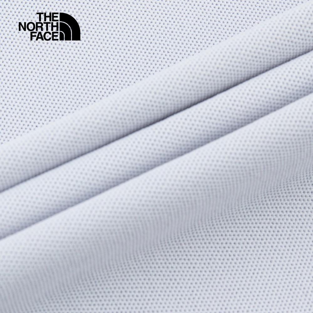 The North Face北面女款藍色吸濕排汗短袖POLO衫｜8CYZ0TI