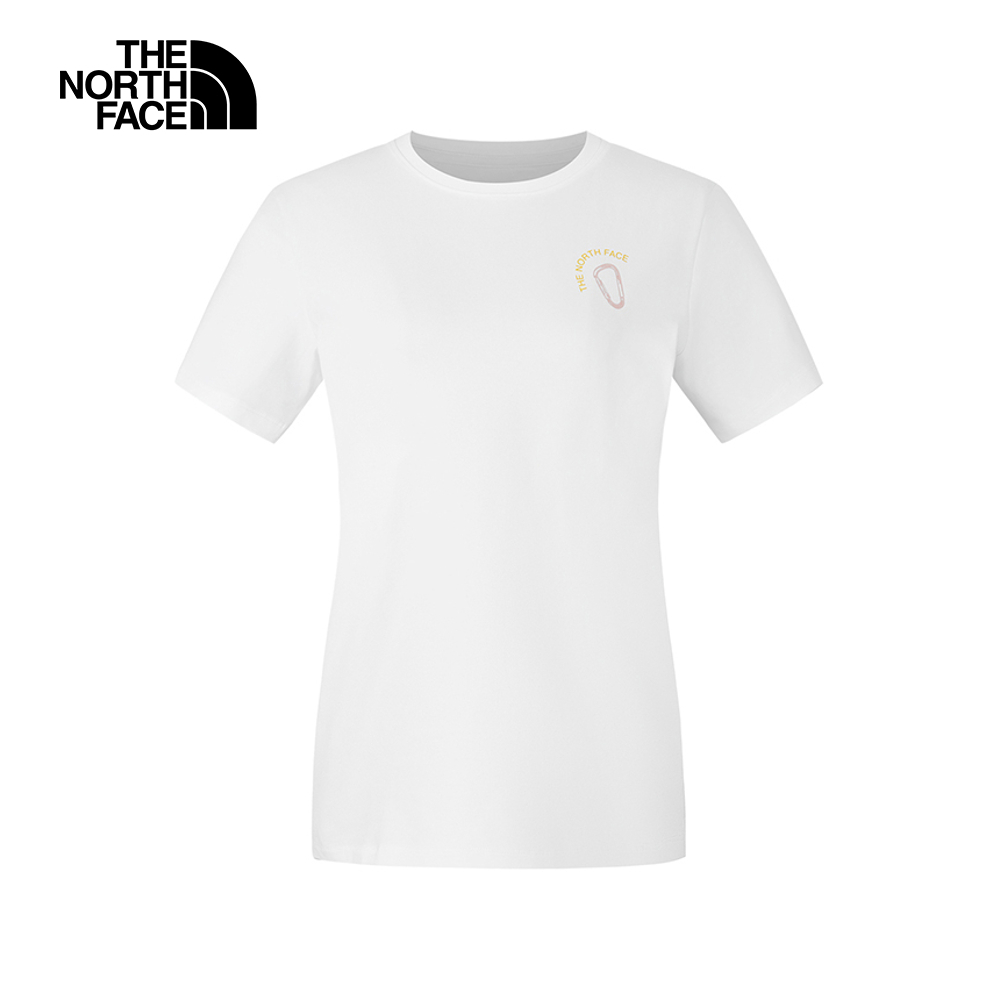 The North Face北面女款白色吸濕排汗短袖T恤｜8D7HFN4