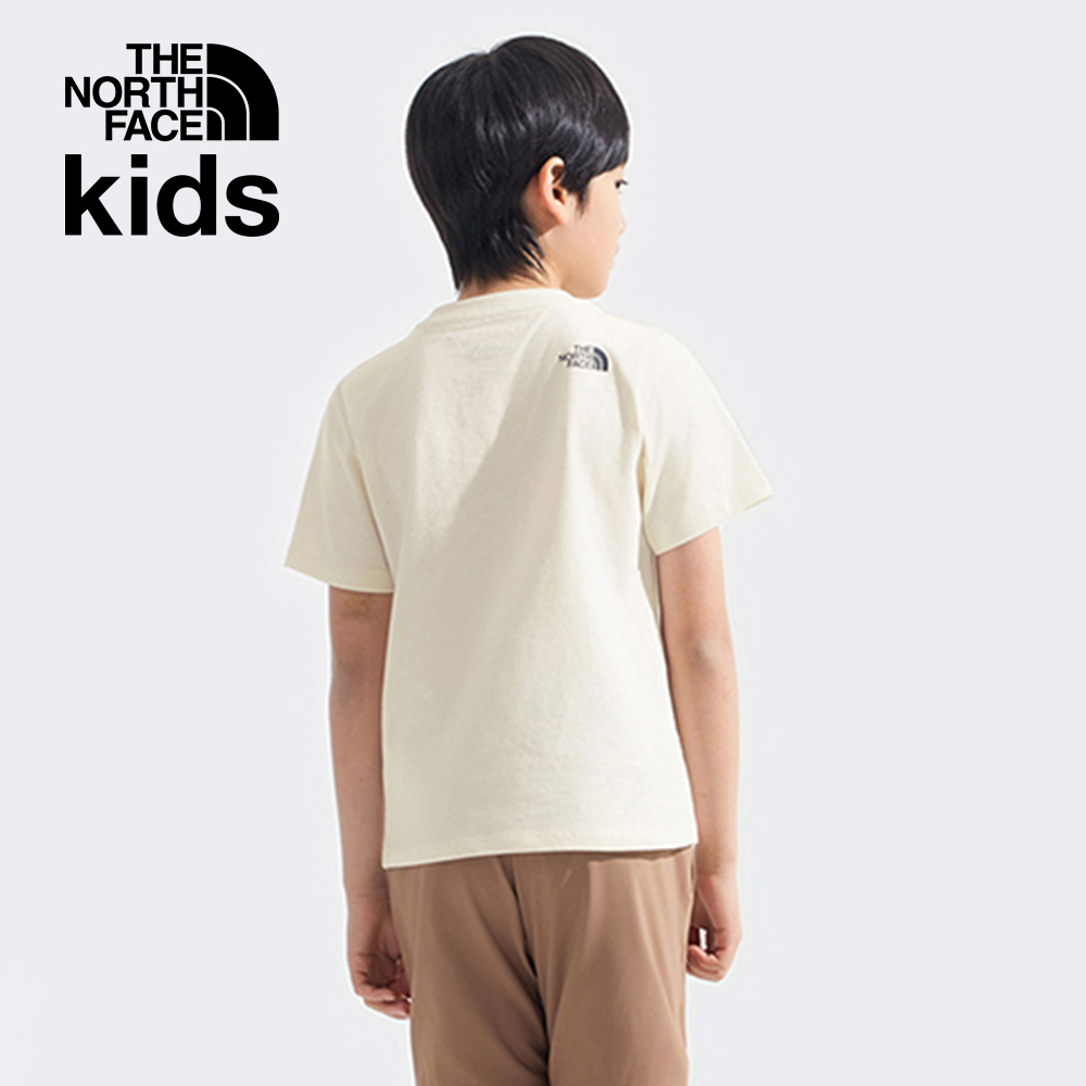 The North Face北面兒童米白色純棉舒適透氣短袖T恤｜8DCPQLI