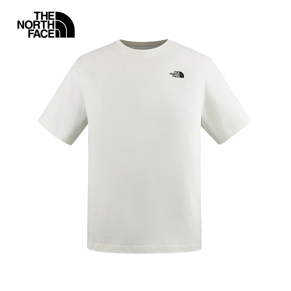 【10/27 00點限時搶購】The North Face北面男女款米白色純棉舒適透氣短袖T恤｜8DEUQLI