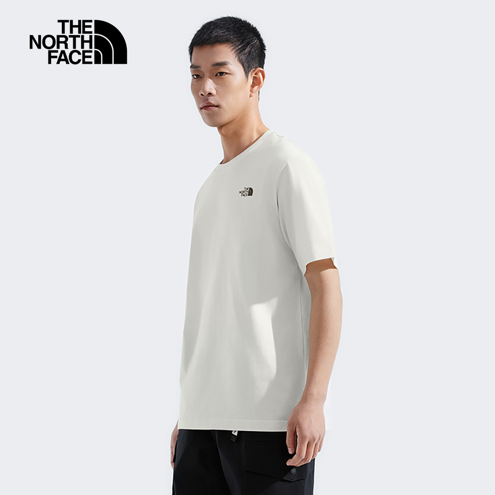 【10/27 00點限時搶購】The North Face北面男女款米白色純棉舒適透氣短袖T恤｜8DEUQLI