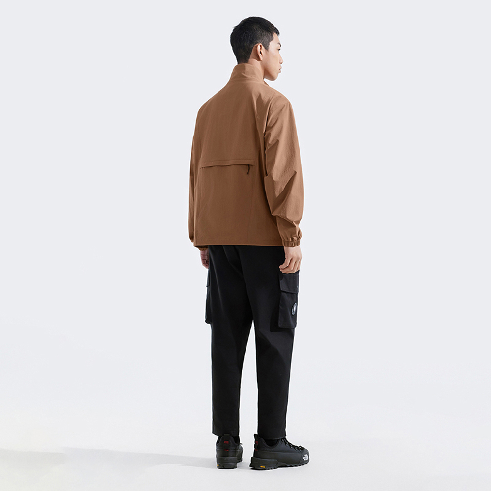 【10/25 00點週末限定】The North Face北面男款棕色DWR防潑水可打包防風外套｜8DGE6IH