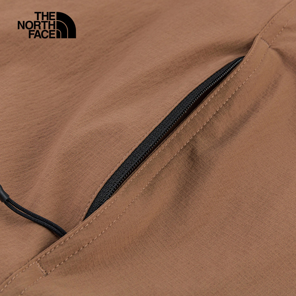 【10/25 00點週末限定】The North Face北面男款棕色DWR防潑水可打包防風外套｜8DGE6IH