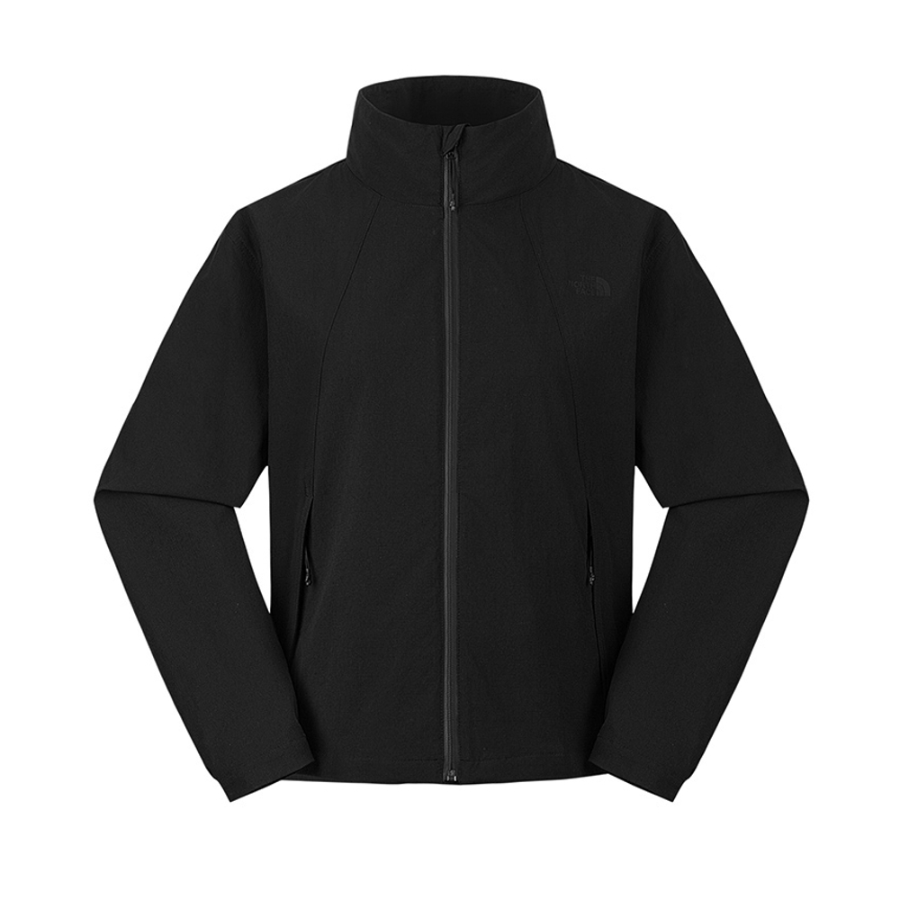 The North Face北面女款黑色DWR防潑水可打包防風外套｜8DGRJK3