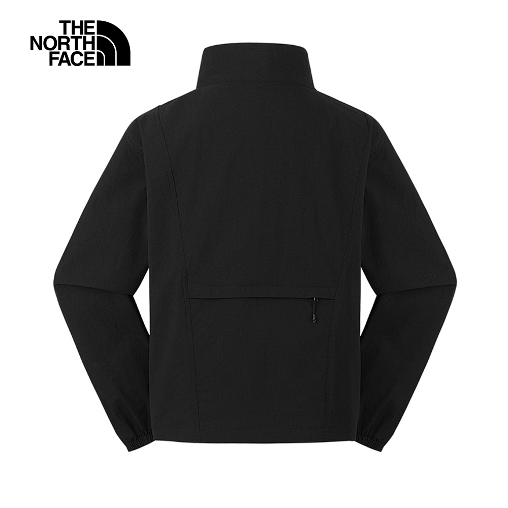 The North Face北面女款黑色DWR防潑水可打包防風外套｜8DGRJK3