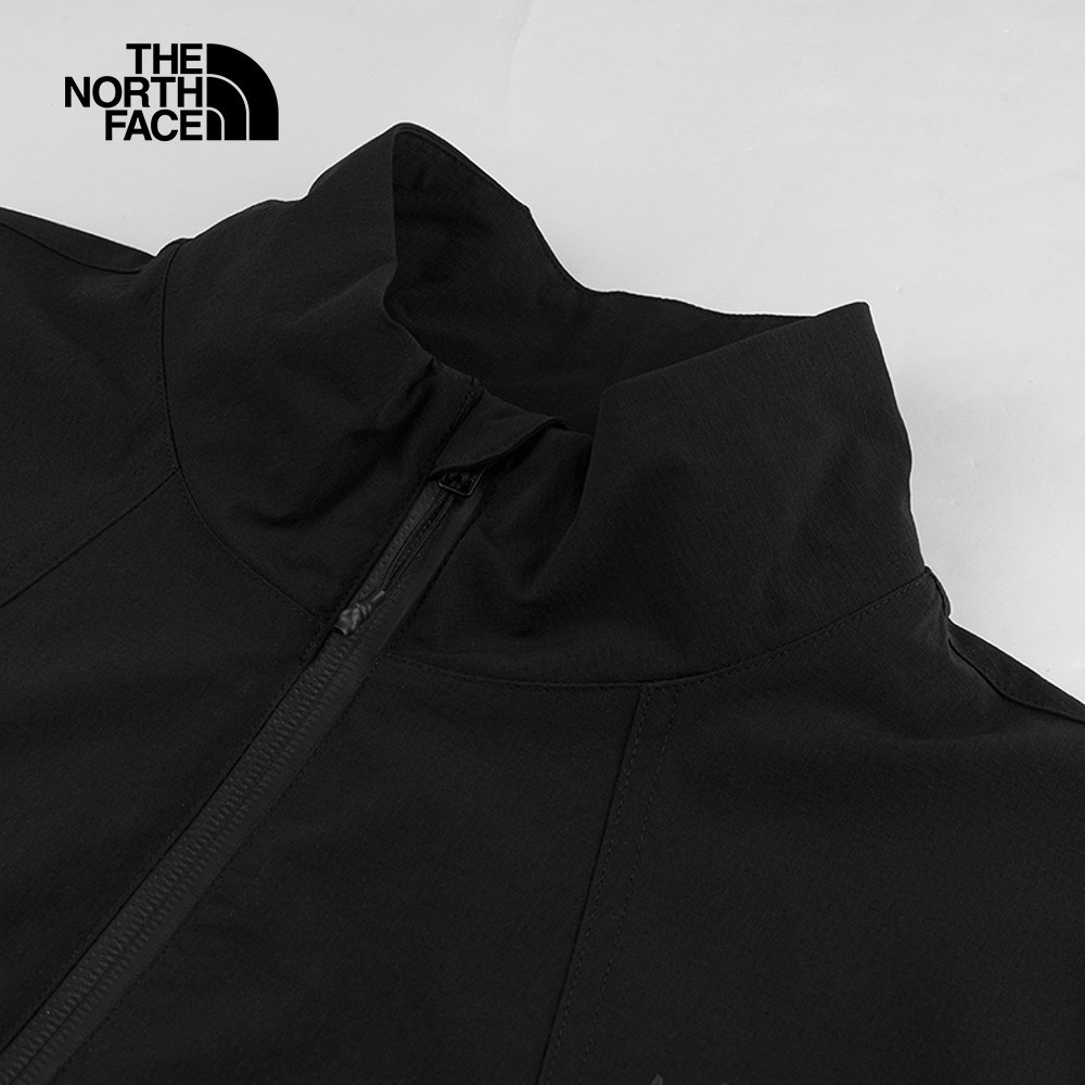 The North Face北面女款黑色DWR防潑水可打包防風外套｜8DGRJK3