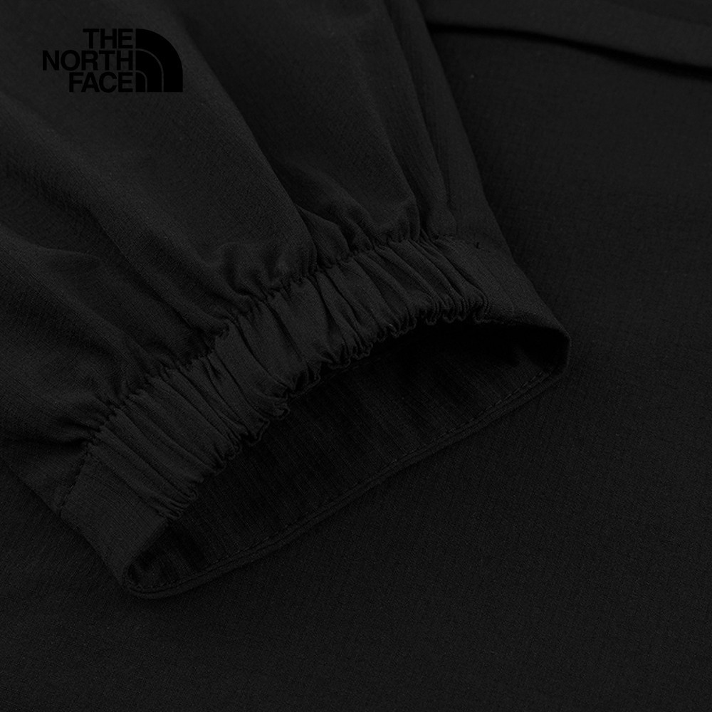 The North Face北面女款黑色DWR防潑水可打包防風外套｜8DGRJK3