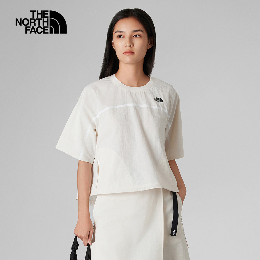 UE女款米白色舒適透氣短袖T恤｜8CJ8QLI