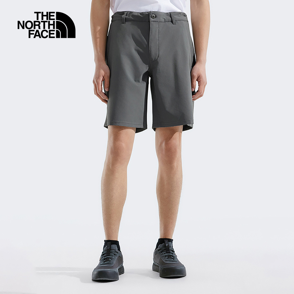 The North Face北面男款灰色舒適透氣休閒短褲｜8EYD0UZ