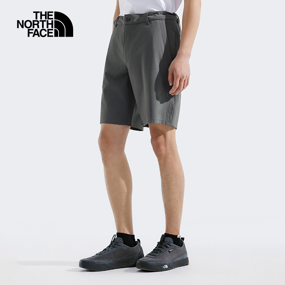 The North Face北面男款灰色舒適透氣休閒短褲｜8EYD0UZ