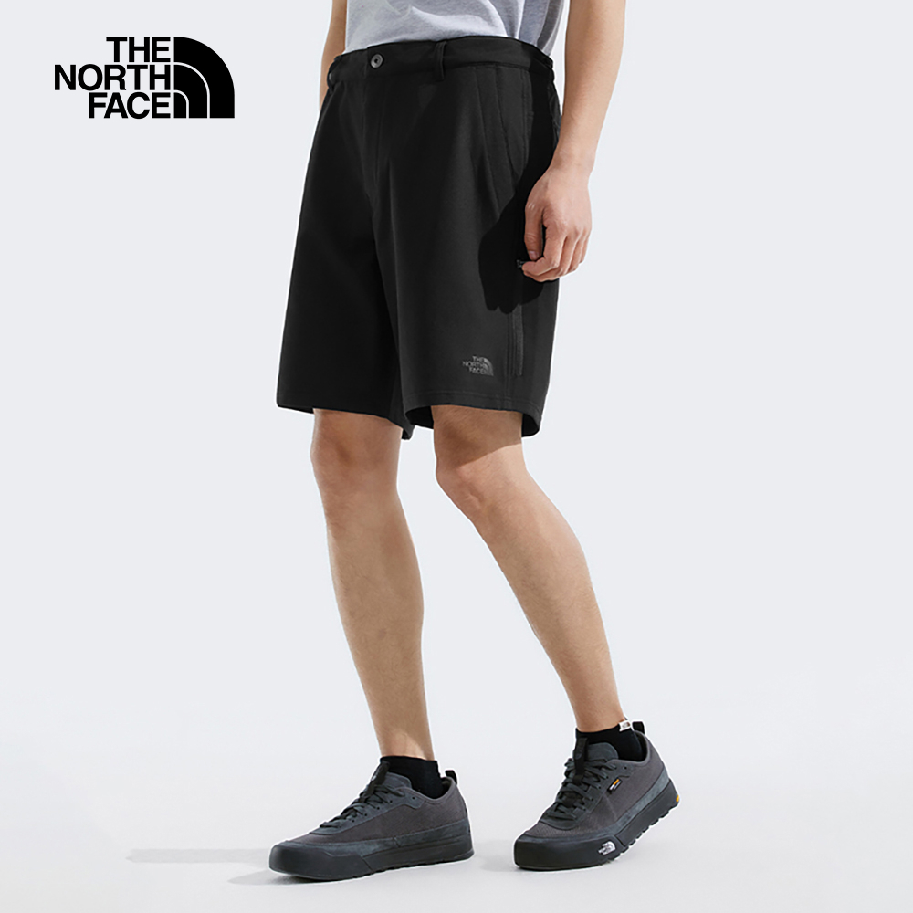 The North Face北面男款黑色舒適透氣休閒短褲｜8EYD4H0