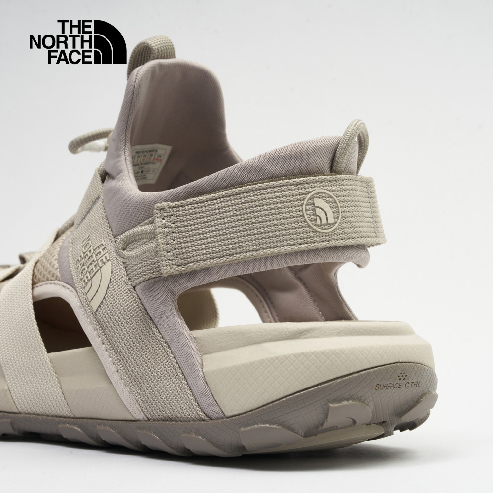 The North Face北面男款米灰拼接抓地可調節鞋帶舒適涼鞋｜83NL6S4