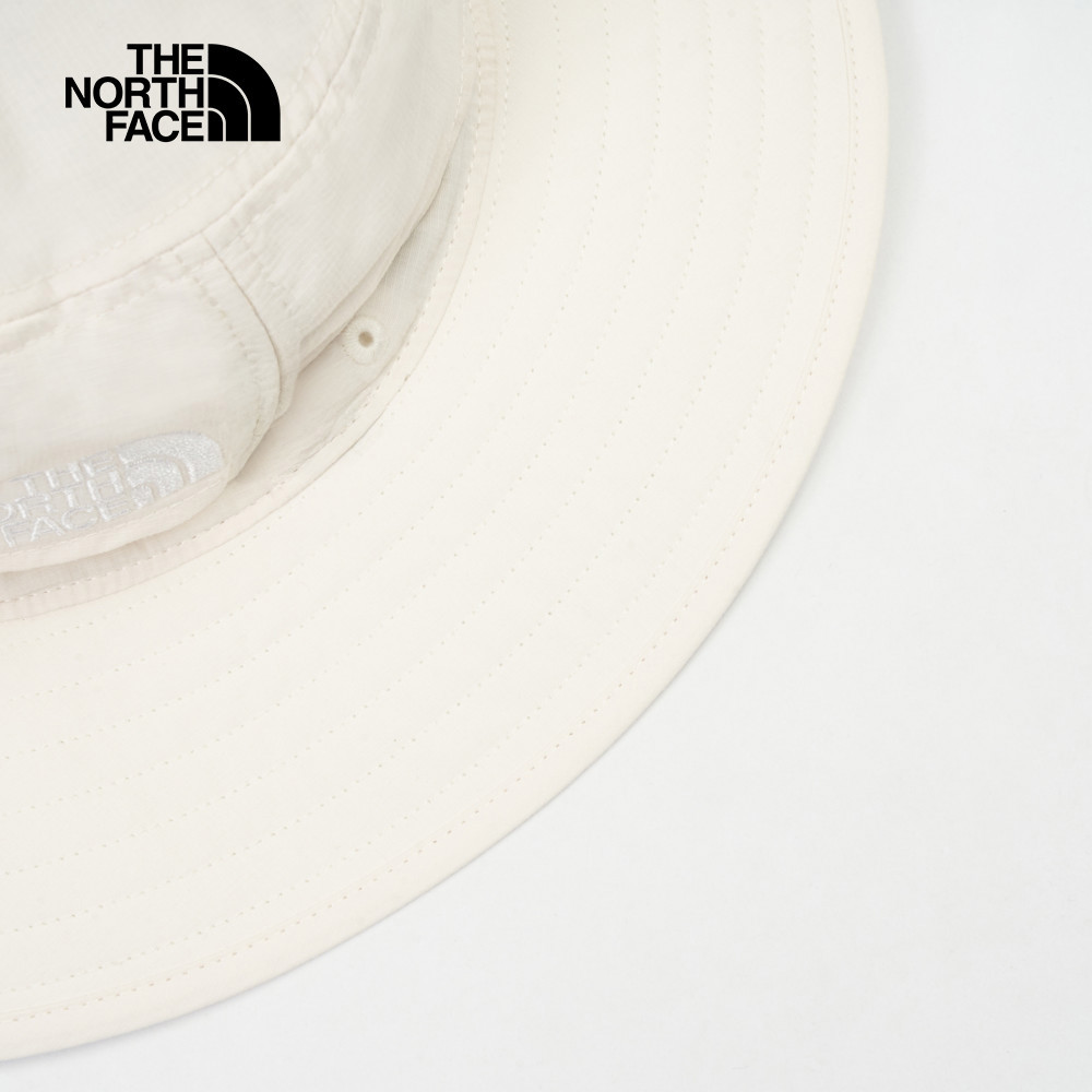 The North Face北面男女款米白色UPF防曬漁夫帽｜5FX6QLI