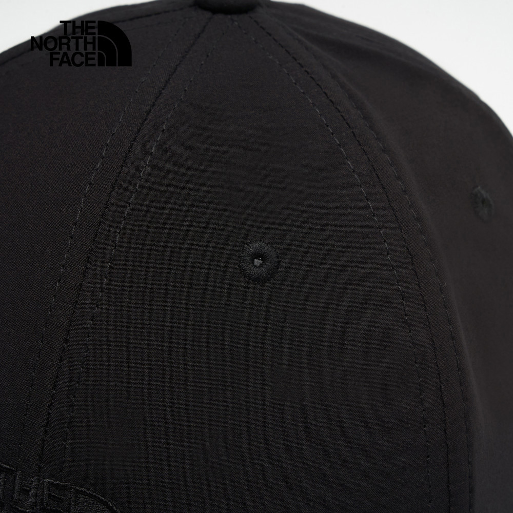The North Face北面男女款黑色吸濕排汗運動帽｜8A27KX7
