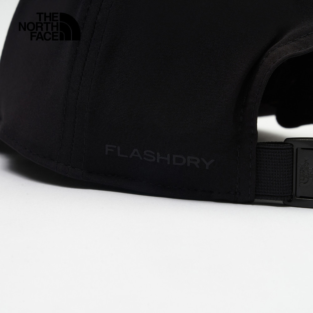 The North Face北面男女款黑色吸濕排汗運動帽｜8A27KX7