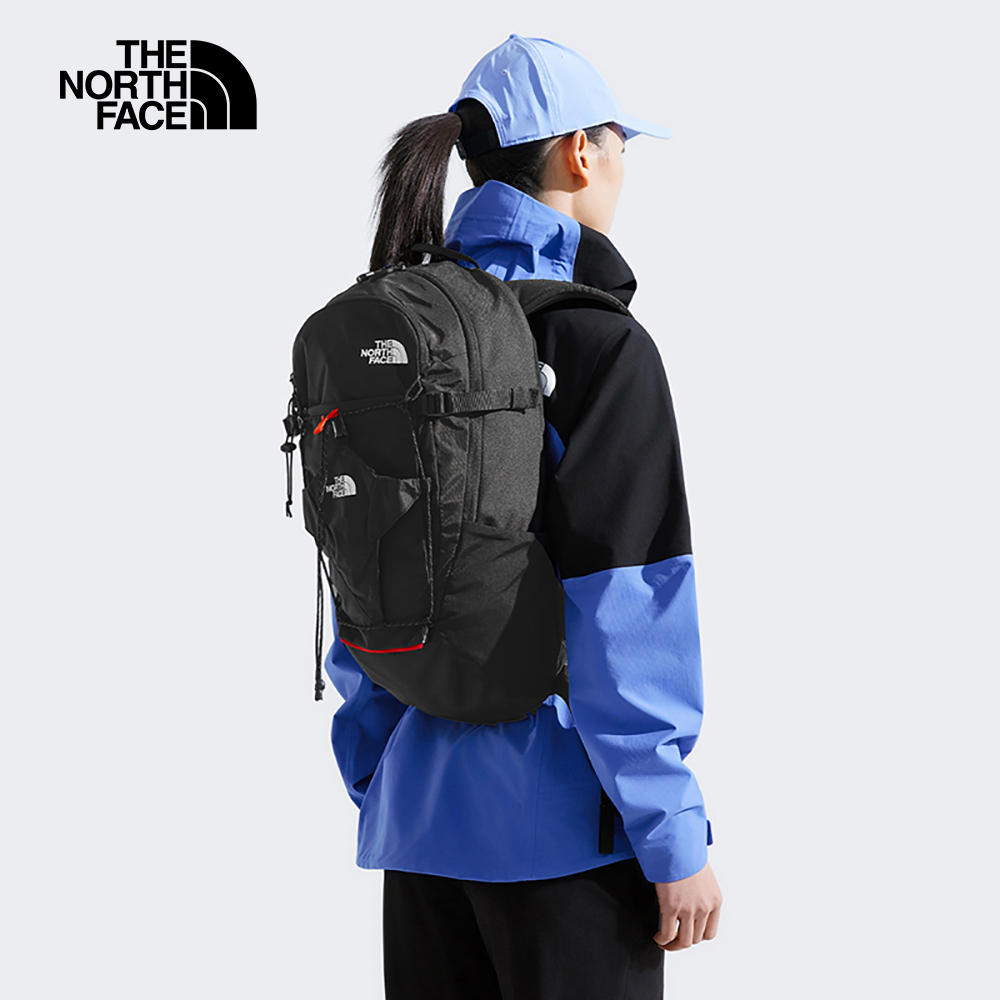The North Face北面男女款黑色DWR防潑水大容量休閒後背包｜8BKFKX7