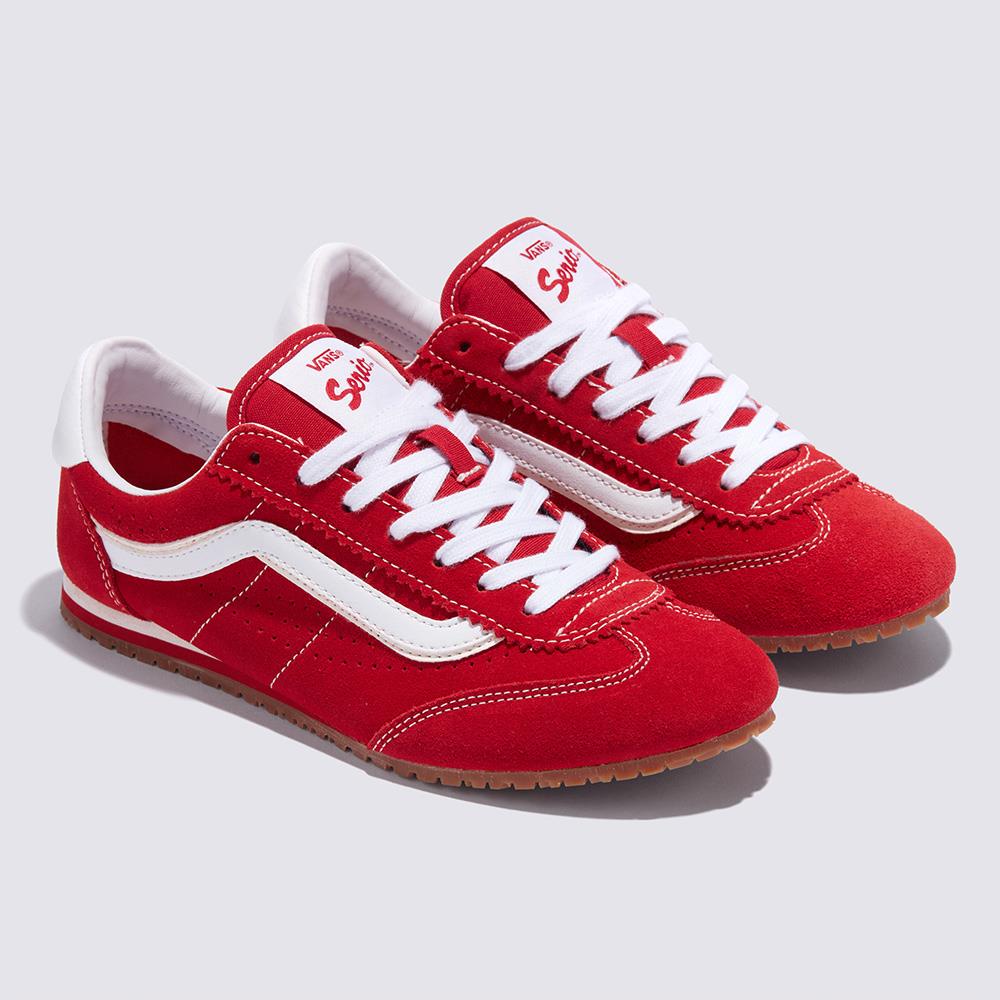 Vans Super Lowpro 男女款紅色滑板鞋