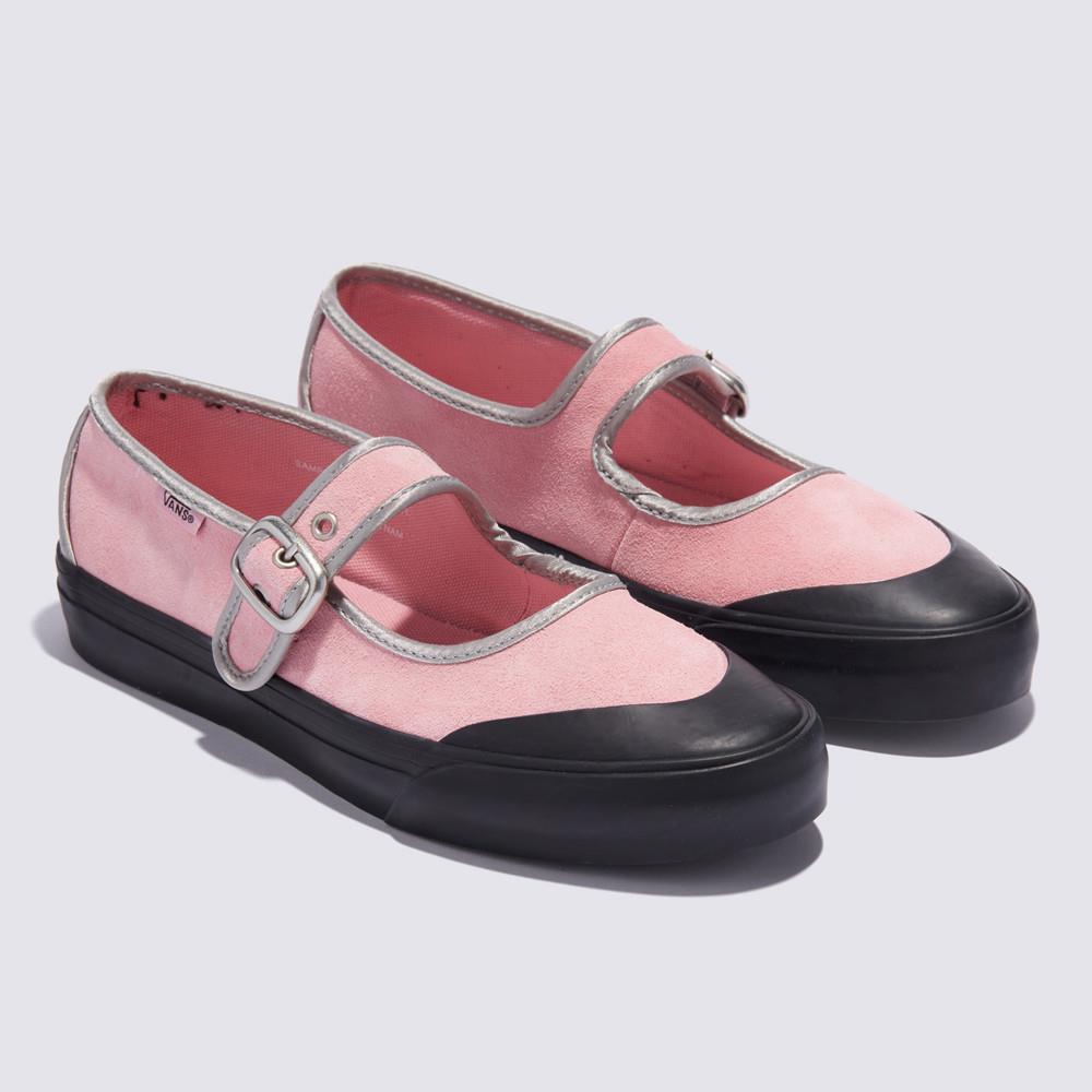 Vans Mary Jane 男女款粉色/銀色滑板鞋