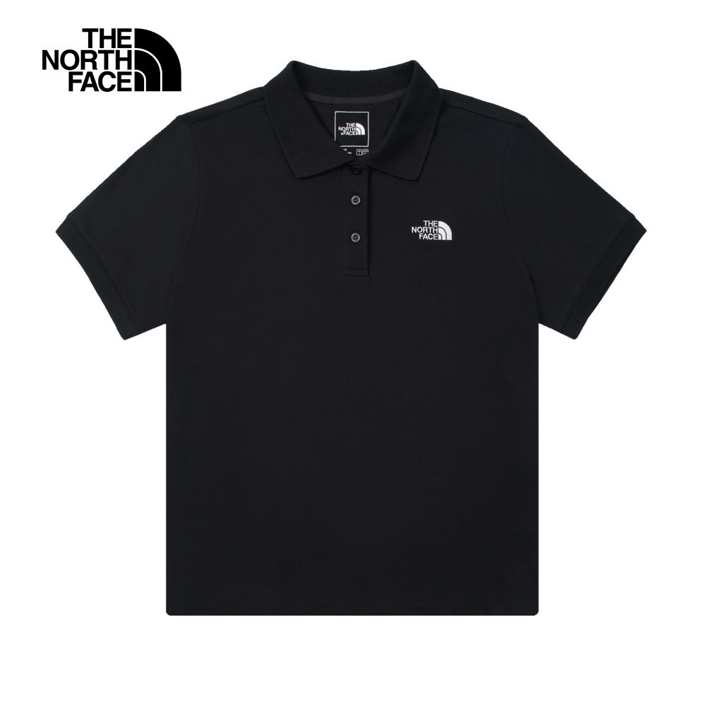 【10/26 00點限時搶購】The North Face北面女款黑色舒適透氣短袖POLO衫｜8B