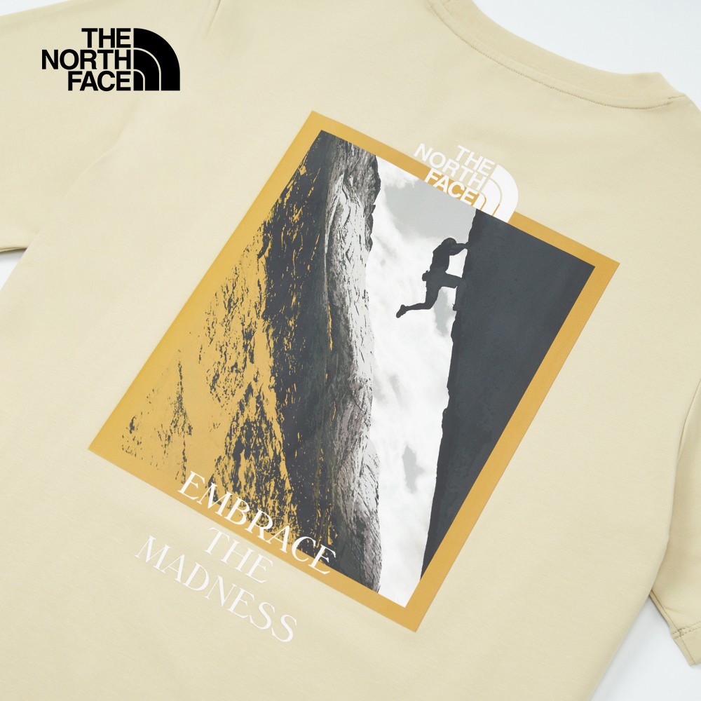 The North Face北面男款米色吸濕排汗短袖T恤｜8D7B3X4