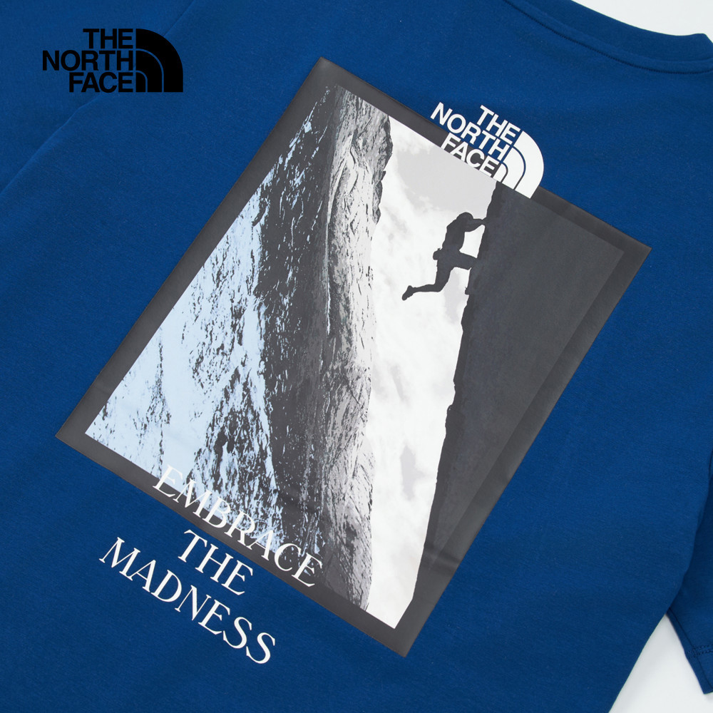 【10/26 12點限時搶購】The North Face北面男款藍色吸濕排汗短袖T恤｜8D7BD1R