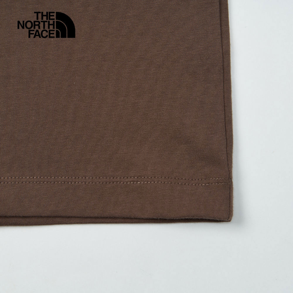 【10/26 12點限時搶購】The North Face北面男女款棕色純棉舒適透氣短袖T恤｜8DEV1OI