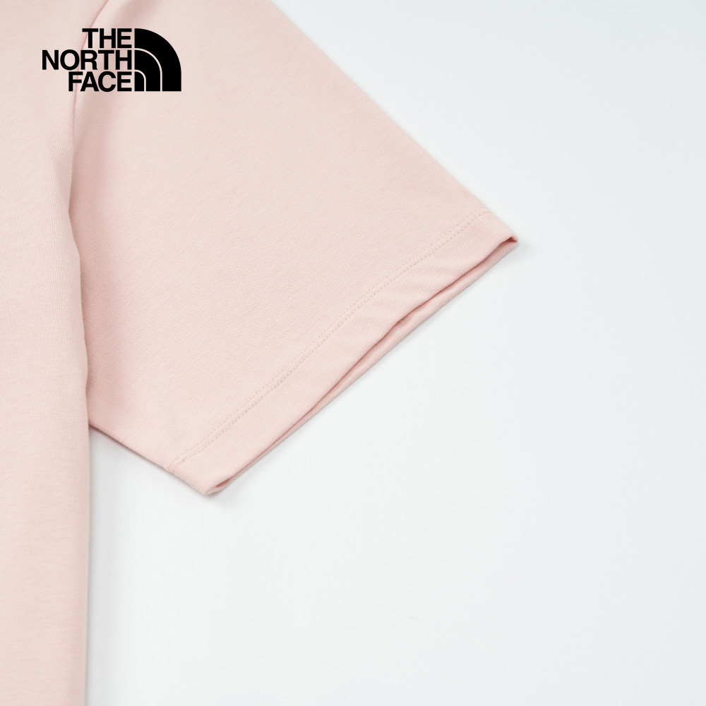 【10/24 12點週末限定】The North Face北面男女款粉色純棉舒適透氣短袖T恤｜8DEVLK6