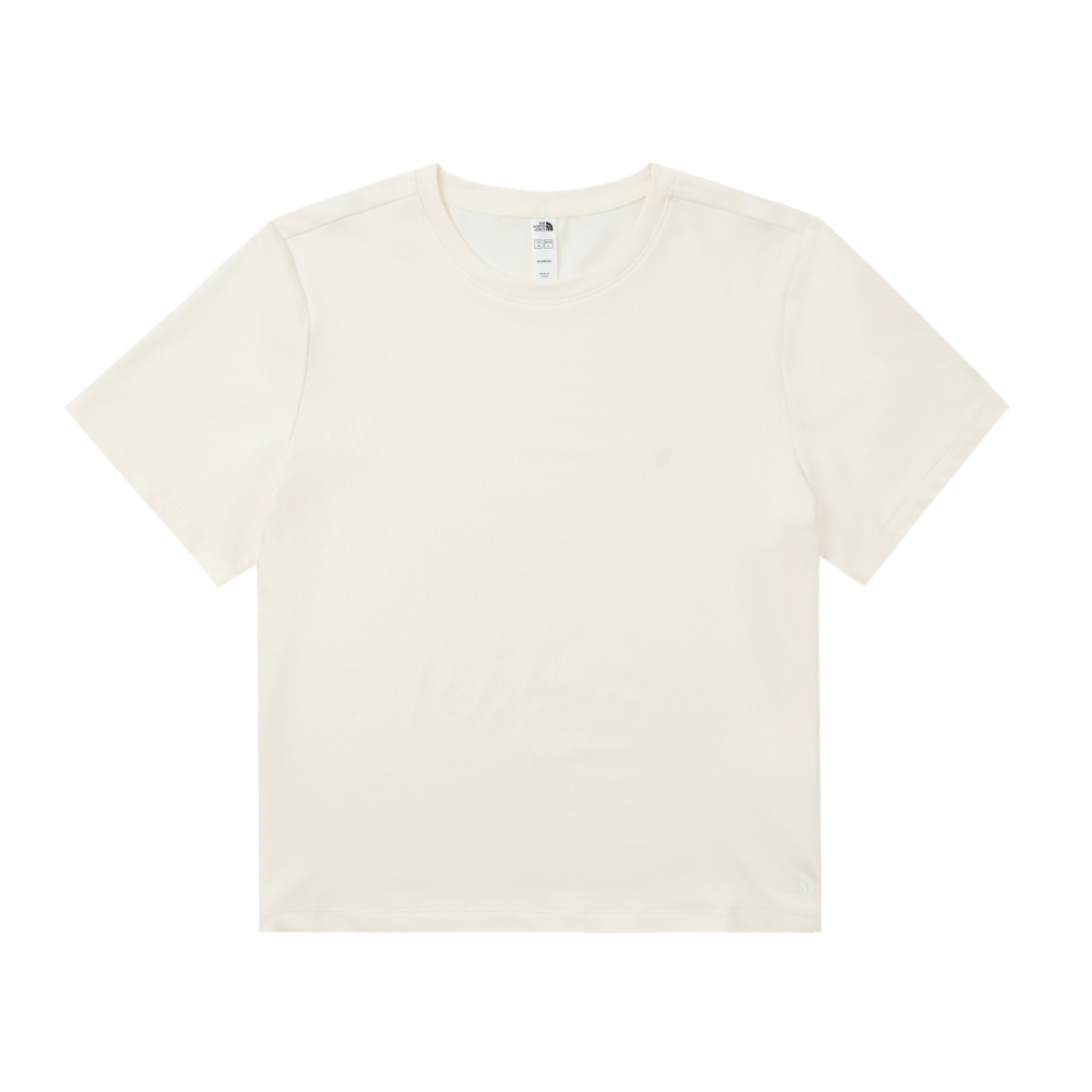 The North Face北面女款米白色UPF防曬短袖T恤｜8DFHQLI