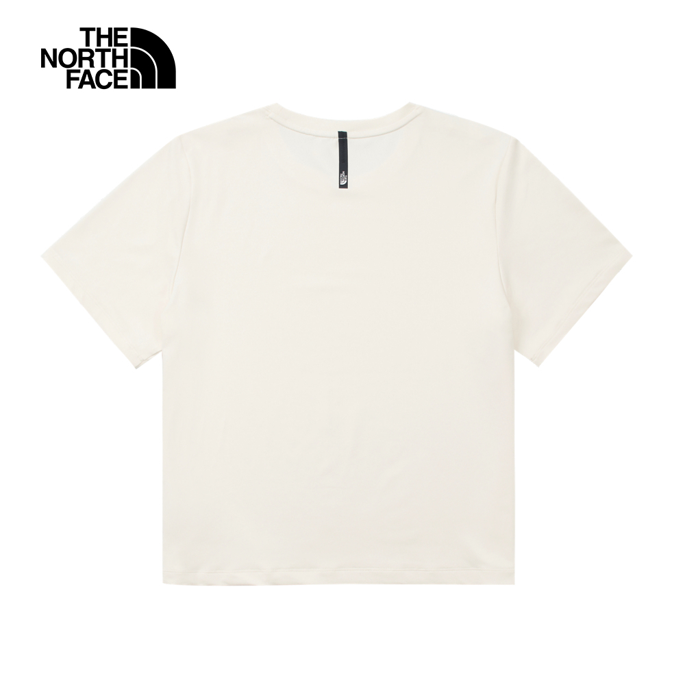 The North Face北面女款米白色UPF防曬短袖T恤｜8DFHQLI