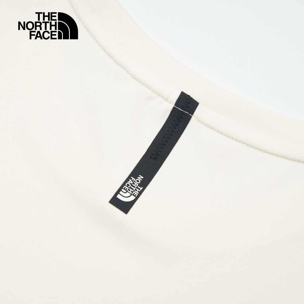 The North Face北面女款米白色UPF防曬短袖T恤｜8DFHQLI